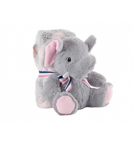 Bambino plaid Peluche elefante con copertina - PERLETTI TOYS